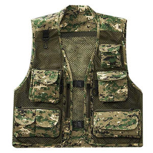 Gilet de chasse camouflage vert woodland double face personnalisé, gilet orange camouflage, gilet de chasse imperméable - Product Image 1