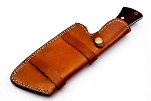 Couteau damas professionnel sur mesure | couteau couperet de haute qualité avec poignée confortable et étui en cuir - Product Image 6