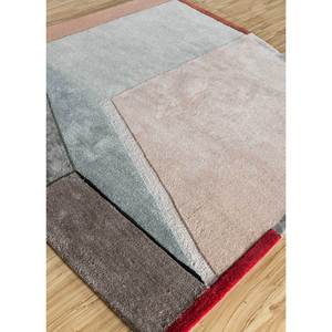 Alfombras de Lana y Viscosa Hechas a Mano, Color Rojo Anaranjado, con Patrones Abstractos a Rayas, Rectangulares, para Uso en el Hogar y el Pasillo - Modelo Tnq-1127 - Product Image 2