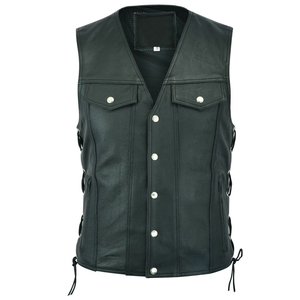 Chaleco de cuero para hombre fabricado profesionalmente a la venta Precios razonables Chaleco de cuero para hombre de nuevo diseño a la venta - Product Image 1