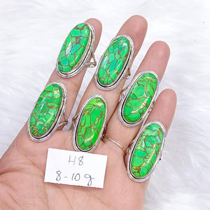 Premium Turquoise Ring With Natural Gemstone And 925 Silver Jewelry - Product Image 1