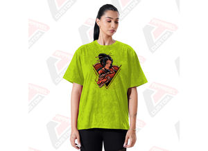 T-shirt à la mode pour femmes, tendance et délavé à l'acide, confortable, écologique, en denim, batik, velours côtelé, avec appliques et patchs de perles. - Product Image 2