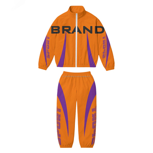 Ensemble de survêtement personnalisé pour femme : pull mi-zippé, veste coupe-vent et pantalon de jogging 2 pièces - Product Image 1