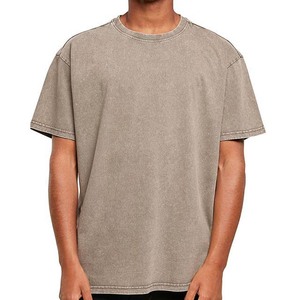 Meilleure vente vêtements personnalisés pour hommes délavés à l'acide t-shirts unis grande taille 100% coton poids lourd 210gsm t-shirt sonnerie - Product Image 1