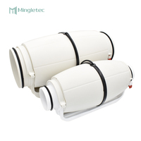 Ventilateur axial en ligne à roulement à billes, faible bruit, haute vitesse 2550 tr/min, pales en plastique, 220V 50Hz, OEM pour cuisine et salle de bain domestiques