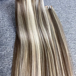 Extensions de cheveux humains vietnamiens droits naturels personnalisés en couleur piano - Product Image 3