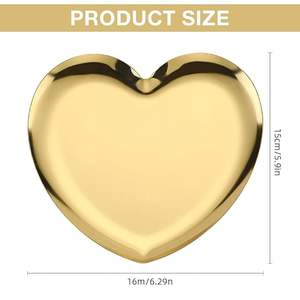 New Arrival Heart Metal <b>Jewelry</b> <b>Tray</b> With Smooth Polished Surface Perfect For Bathroom Counter And Makeup Organizer Purpose - Product Image 6