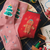 Chaussettes de Noël en coton amusantes en gros, personnalisées avec revers tricotés, pour l'hiver et les fêtes, fabriquées par le fabricant, pour hommes et femmes, haute qualité
