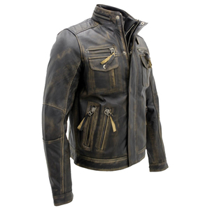 Chaqueta de cuero para hombre, diseño personalizado, transpirable, a prueba de viento, de la mejor calidad, nueva - Product Image 2