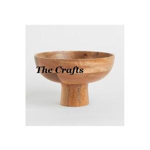 Tazón de Madera para Servir con Forma Redonda de la Más Alta Calidad, Tazón para Frutas para Decoración de Mesa de Boda - Product Image 4