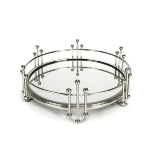 New Iron Luxury Golden Metal Round <b>Mirror</b> <b>Tray</b> for Living Room Storage Home Decoration and Jewelry Accessories - Product Image 1