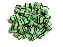 8mm Rectangular Retro patrón DIY pulsera pantalla colorido CRISTAL MURANO cuentas de vidrio separadas agujero recto artesanía - Product Image 3