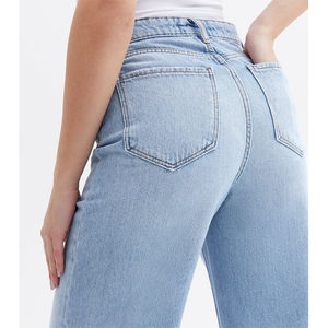 Casual Loose Fit Frayed Denim <b>Overalls</b> High Waisted Baggy for <b>Women</b> Straight Cut Urban Streetwear Breathable Eco-Friendly - Product Image 4