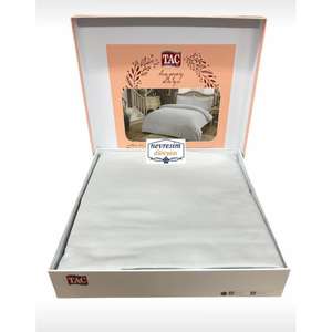 Ensemble de housse de couette en satin double Taç gris basique - Product Image 2