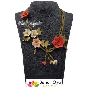 สร้อยคอแฟชั่นฤดูใบไม้ร่วง İğne oyasıtura kolye sonbahar - Product Image 1