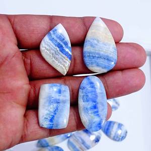 AAA + คุณภาพหินควอตซ์ทรงหลังเบี้ยสีน้ำเงินธรรมชาติอัญมณีหลวมสำหรับการรักษาขายส่ง - Product Image 3
