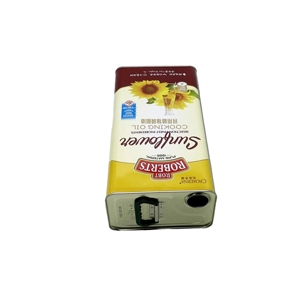 Lata de Metal Cuadrada de 5 Litros para Aceite de Girasol, Lata Vacía para Uso Alimentario, para Envasar Aceite de Oliva, Galletas, Dulces y Chocolate - Product Image 2