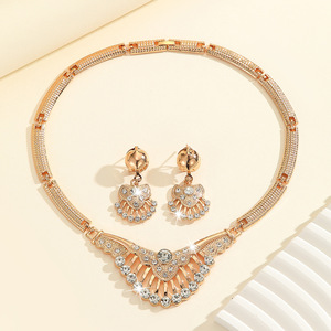 Set di Gioielli Placcati Oro Yi Sugar, Nuova Collezione, Vendita Calda, Collana Economica per Feste, Matrimoni, Fidanzamenti, Gioielli Turchi con Strass - Product Image 2