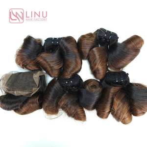 ออมเบรสีน้ำตาลอ่อนหยิกผมบริสุทธิ์เวียดนาม - Product Image 3