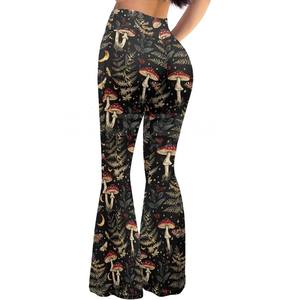 2025 <b>Women's</b> Premium <b>Sports</b> High Fashion Printed Flared Pants Wholesale Machine Wash High Quality <b>Women's</b> <b>Trousers</b> - Product Image 1