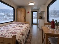 Cabane modulaire Apple de 20 pieds de haut de gamme avec murs isolés et finitions de luxe pour l'hébergement des clients des centres de villégiature