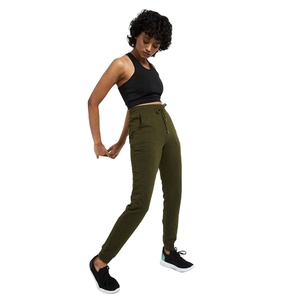 Vente en gros de pantalons de fitness XL en soie pour femmes pantalons de salon respirants avec poches Logo personnalisé mi plat Streetwear pantalons de survêtement en polaire pour - Product Image 1
