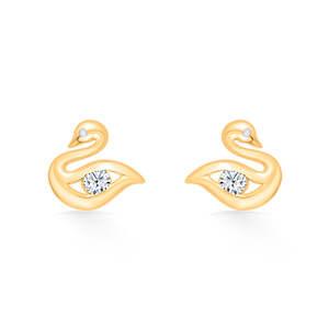 <b>Rose</b> <b>Gold</b> Zircon <b>Stud</b> <b>Earrings</b> for Women-Trendy Bezel Set Jewelry for Wedding Engagement Anniversary Party & Gift - Product Image 3