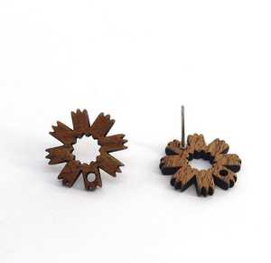 Pendientes de joyería de madera de haya - Product Image 1