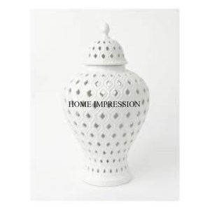 Set of 3 Customized Size and Logo Available Fully White Color Powder Coated Metal Ginger <b>Jar</b> From India in Competitive Price - Product Image 5