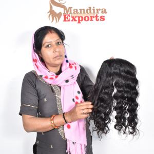 Unprocessed Wholesale 100% Natural <b>Black</b> Color Wavy Young Virgin Bundles Temple Vendors Indian Human <b>Hair</b> <b>Extensions</b> - Product Image 5