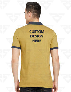 RS เสื้อยืดโปโลผ้าฝ้ายคุณภาพสูงของผู้ชายไซส์ใหญ่พิเศษปักลายแขนสั้นสีทึบพิมพ์ลายออกแบบได้ตามต้องการ - Product Image 2