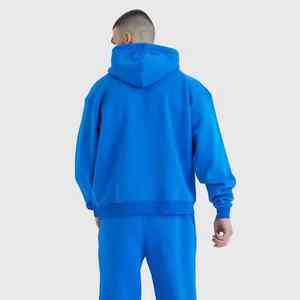 Conjunto Deportivo Personalizado con Logotipo, Dos Piezas, 100% Algodón, Sudadera con Capucha y Pantalones Deportivos, Chándal de Felpa Técnica - Product Image 4