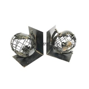 Support de Base poli brillant de couleur noire avec serre-livres de haute qualité plaqué or Art créatif moderne Unique concepteur de fantaisie de haute qualité - Product Image 6