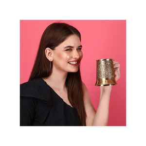 ถ้วยทองเหลืองทำมือระดับพรีเมียมพร้อมลวดลายสลัก |   เครื่องดื่มสไตล์ยุคกลางโบราณ ของตกแต่ง ของขวัญ ของสะสม - Product Image 4