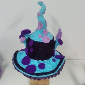 Unisex Adult 100% Cotton Acrylic Fiber <b>Bucket</b> <b>Hat</b> Hand Embroidered <b>Mushroom</b> Design Sizes 43cm-59cm - Product Image 2