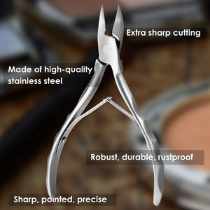 คีมตัดหนังกำพร้าใบมีดโค้งสำหรับทำเล็บมือและเล็บเท้าสแตนเลสกรรไกรตัดเล็บคมสำหรับนิ้วมือและนิ้วเท้า - Product Image 3