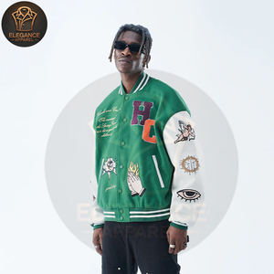 Meilleure qualité Tendance Design Personnalisé Collège Baseball Vestes Vente Chaude Véritable Matériel Veste D'hiver Bas Prix Unique Toile - Product Image 5