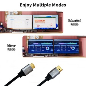Câble adaptateur DP vers <span class=keywords><strong>HDMI</strong></span> personnalisable en usine, 8K 60Hz, 4K 120Hz, <span class=keywords><strong>DisplayPort</strong></span> vers <span class=keywords><strong>HDMI</strong></span>, 1M 2M <span class=keywords><strong>3M</strong></span>, pour PC, téléviseur HD, moniteur de bureau - Product Image 6
