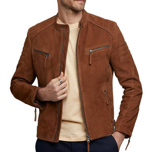 Nueva llegada de los hombres de alta calidad 100% gamuza chaqueta de cuero personalizado al por mayor chaqueta de gamuza para hombre personalizado 2023 - Product Image 1