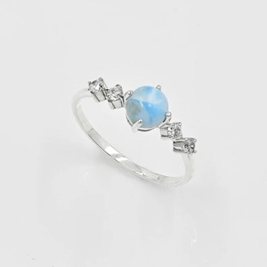 925 Sterling Silver Unique <b>Blue</b> Larimar Diamond Gemstone <b>Ring</b> Handmade Vintage Wedding Jewelry Perfect Gift Women Mehrajudin - Product Image 6