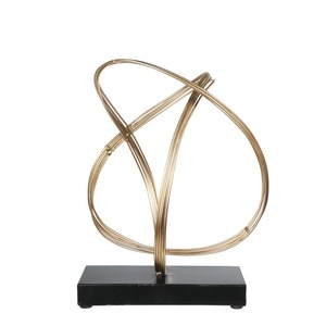 La sculpture luxueuse d'objet de table en métal doré ajoute une touche artistique moderne et un charme décoratif élégant aux intérieurs - Product Image 1
