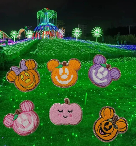 ผ้ากำมะหยี่ปักเลื่อมโลโก้ขนาดใหญ่ลายดอกไม้กีฬาเหล็กมีกาวในตัวสำหรับแจ็คเก็ตผ้าขนหนูพีวีซี - Product Image 2