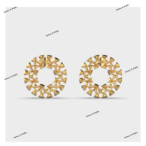 ต่างหูเงินทรงกลมประดับเพชรโมอิสซาไนต์ระยิบระยับหรูหราสำหรับสวมใส่ทุกวันเป็นของขวัญสำหรับผู้หญิงเครื่องประดับที่สง่างาม - Product Image 3