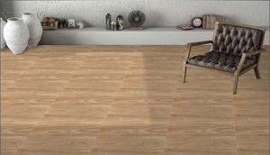 Derniers carreaux de céramique conçus Style en bois avec finition mate 600X600 MM Décoration de sol antidérapante Carreaux de céramique - Product Image 2