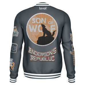 Veste universitaire vierge de haute qualité pour hommes, veste de baseball surdimensionnée en laine avec écusson brodé à col personnalisé - Product Image 2