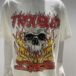 Camiseta informal de talla grande para hombre, 100% algodón, peso pesado, hombros caídos, ajuste extragrande personalizado y de alta calidad - Product Image 5