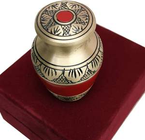 Urnas pequeñas para cenizas humanas, urna para cenizas humanas, mujer adulta, funeral de mamá y papá para pequeños recuerdos, viene con estuche rojo nube - Product Image 6