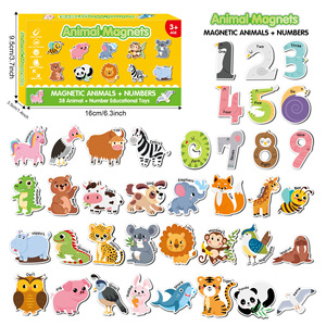 Imanes de Refrigerador Personalizados con Dibujos Animados, Números en Inglés, Animales, para la Educación Temprana de Niños, Venta al por Mayor de Fábrica - Product Image 1