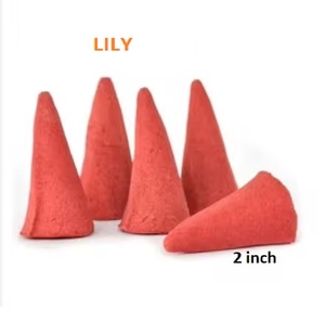 Cônes d'encens de lys naturels approvisionnement en gros de cônes d'encens de meilleure marque (rouge) - Product Image 1