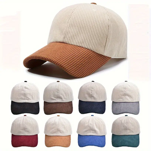Gorra de béisbol de pana para exteriores para hombre con logotipo personalizado bordado para ciclismo y pesca en otoño e invierno-Diseño de Vietnam - Product Image 4